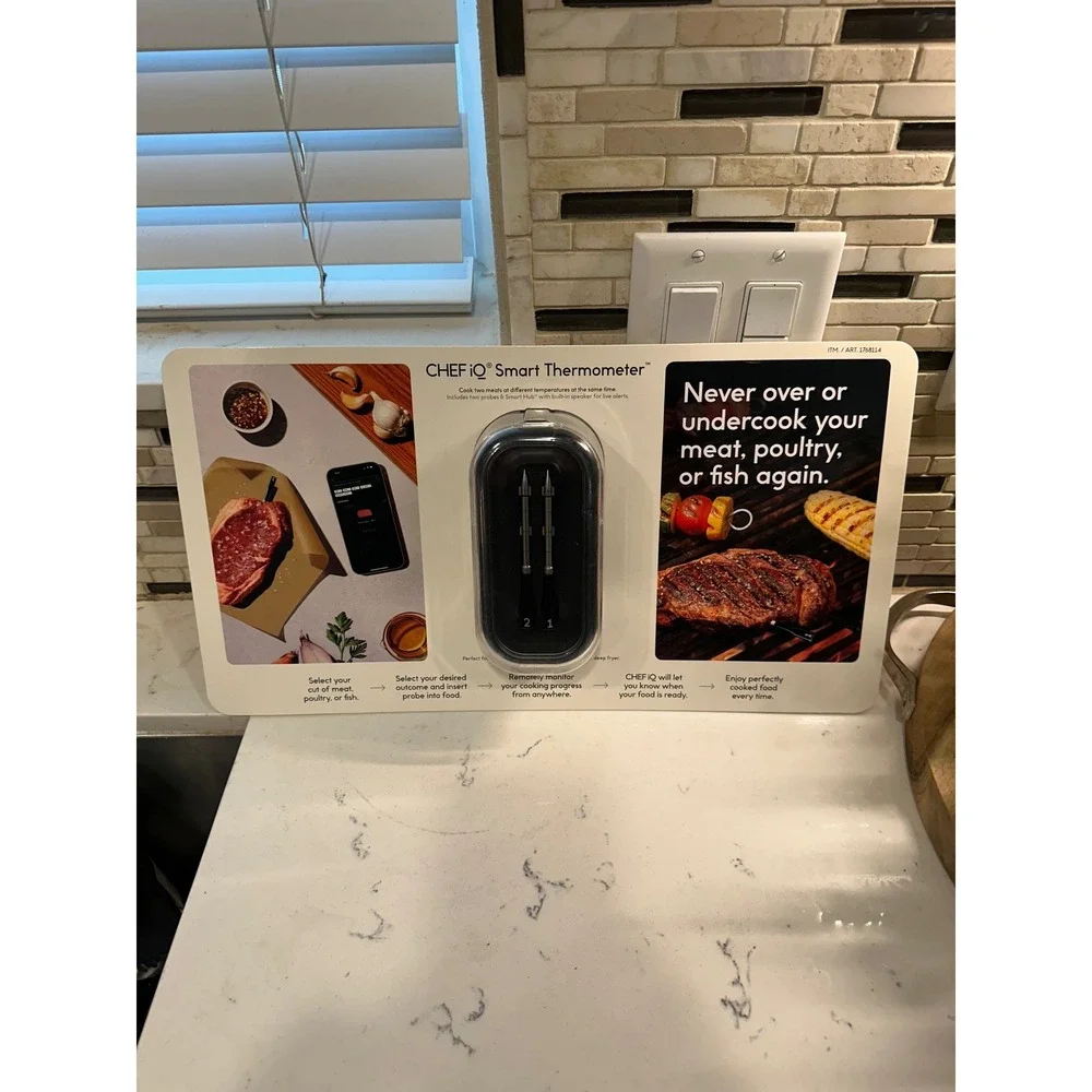 CHEF iQ Black‎ Smart Thermometer 2-Probe Wi-Fi Bluetooth Set OS